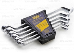 Набір ключів двосторонніх накидних CrV СИЛА (201333) 6 шт. у пластиці